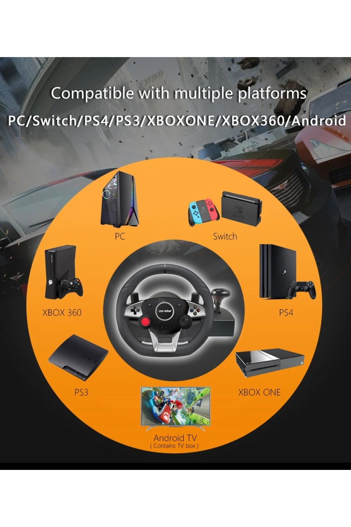 Pc Playstation 3/4 Xbox One/series X/s Nintendo Switch Ve Android Uyumlu Direksiyon