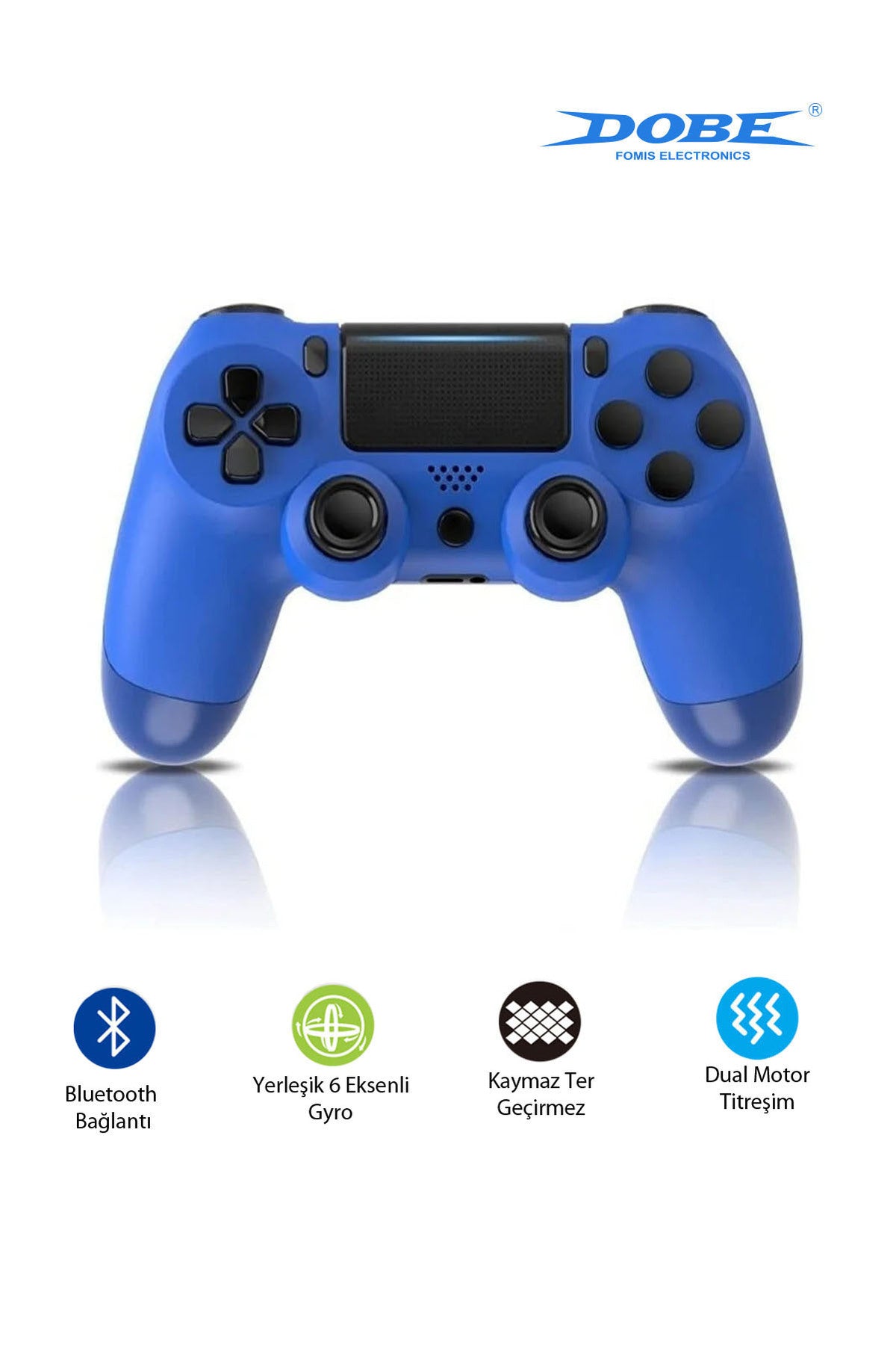 Ps4-pc-android Box-android-Apple Uyumlu iOS Telefon Tablet Titreşimli Bluetooth Oyun Kolu Kamo Kırmızı