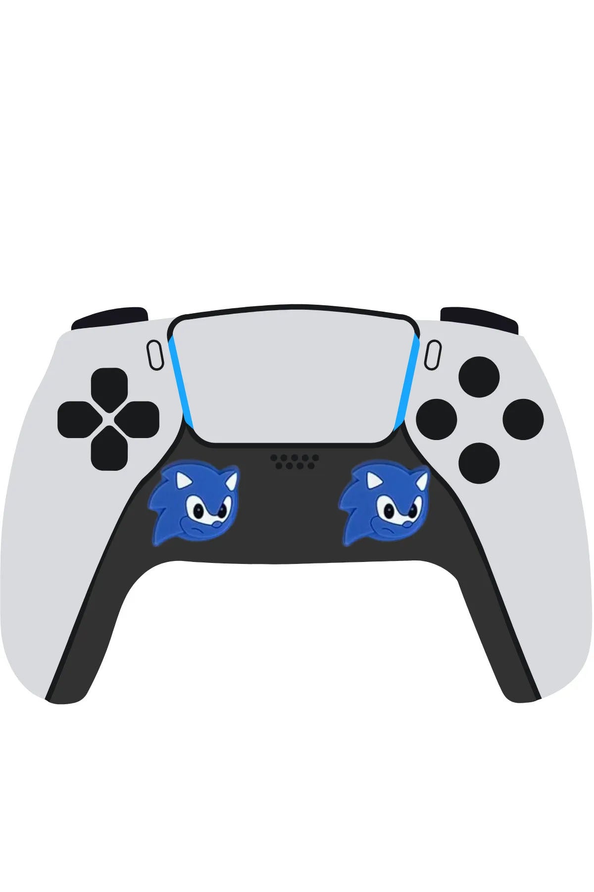 Sonic  PS5/PS4/PS3/Xbox One/One X/One S/Series X/Series S 3D Analog silikon Koruyucu -4 Adet