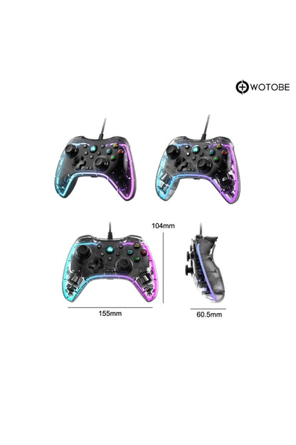 Işıklı Pc Android Telefon Tablet Ps4 Switch Uyumlu Kablolu Gamepad