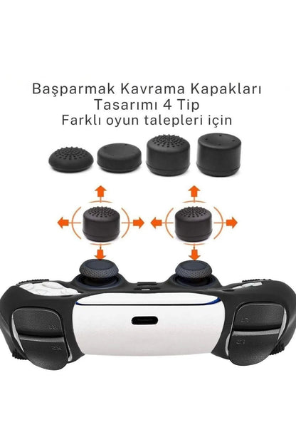 Ps4-Ps5 Uyumlu 8in1 Analog Koruyucu ve Yükseltici Pad