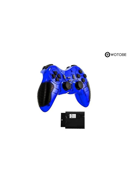 2.4g Ps1 Ps2 Ps3 Pc Android Tv Tv Box Android Telefon Uyumlu Titreşimli Kablosuz Joystick Mavi