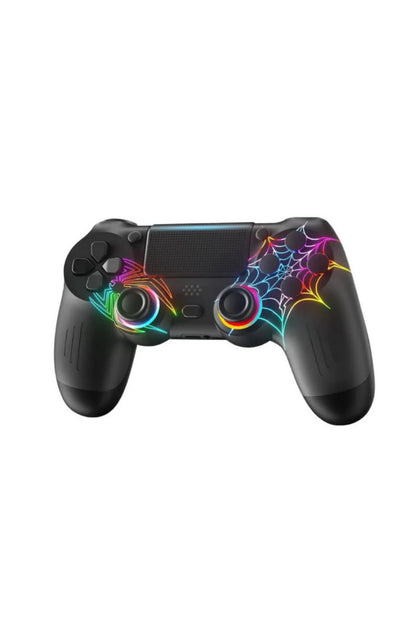 Ps4/pc Uyumlu Rgb Çift Motor Titreşimli Spiderman Bluetooth Oyun Kolu