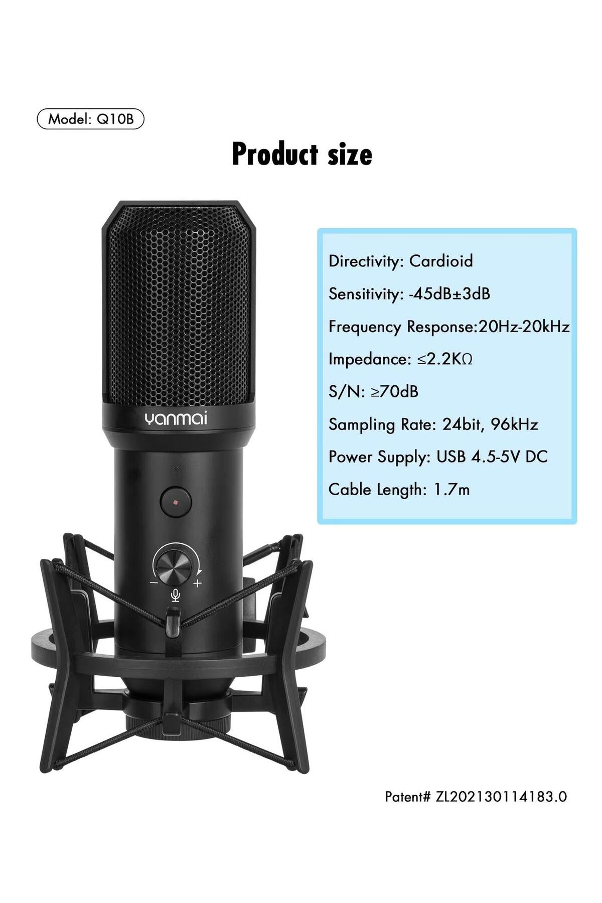 Q10 Kondansatör Mikrofon Seti - Pop Filtre, Mikrofon Standı ve Şok Aparatı Dahil