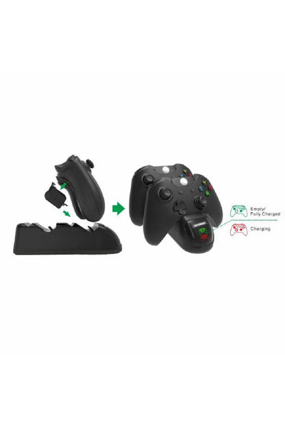 Dobe Led Xbox One X/One S/Elite 1200Mah Joystick Pil Stand