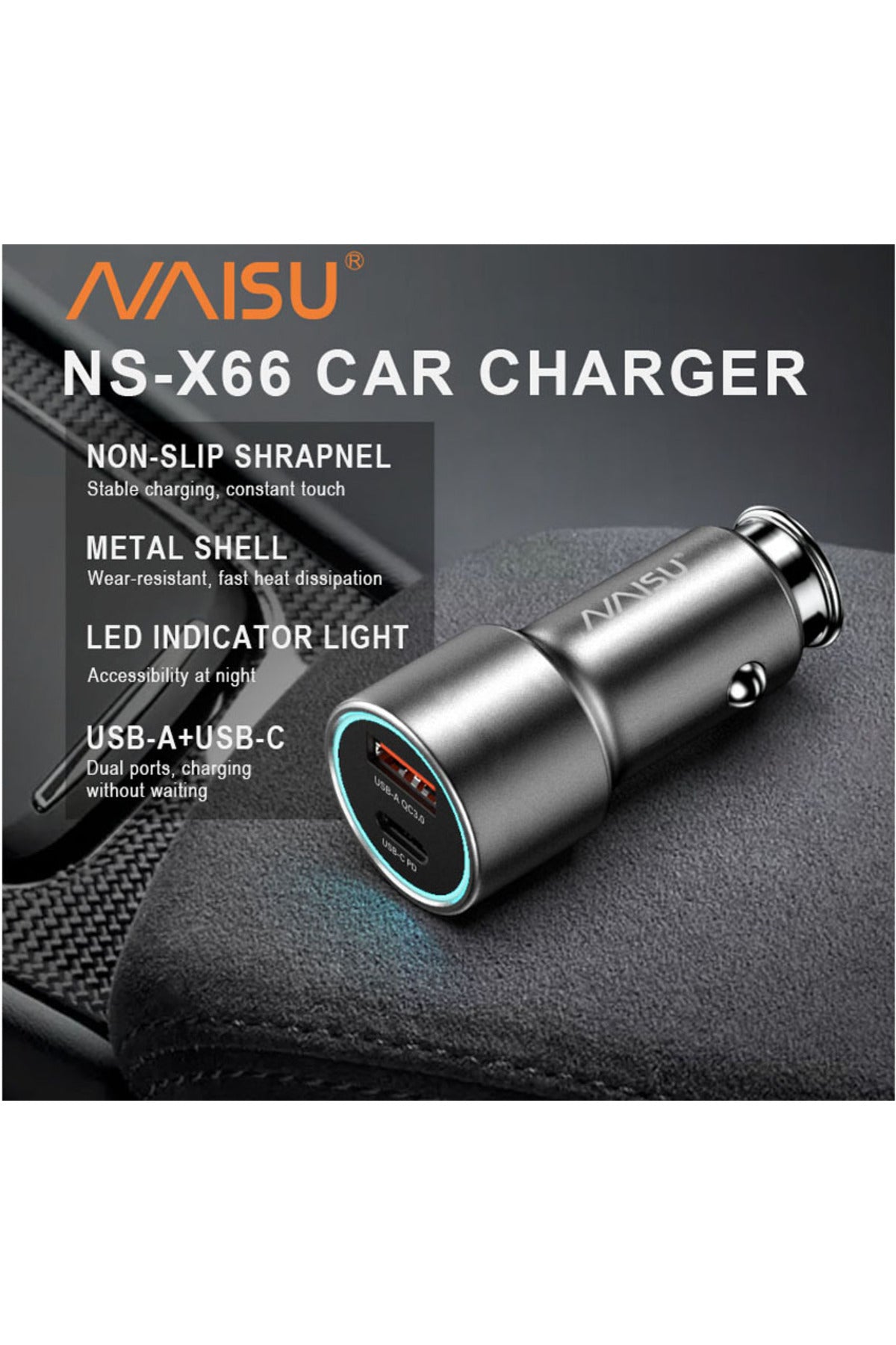 24v Usb-a Usb-c Araç Şarj Cihazı