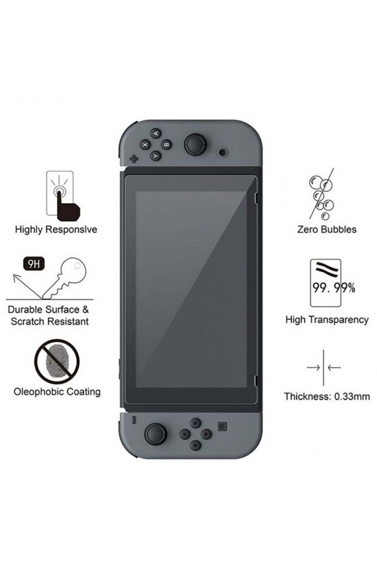 Oivo Nintendo Switch Kırılmaz Cam 9h Hard Ekran Koruyucu