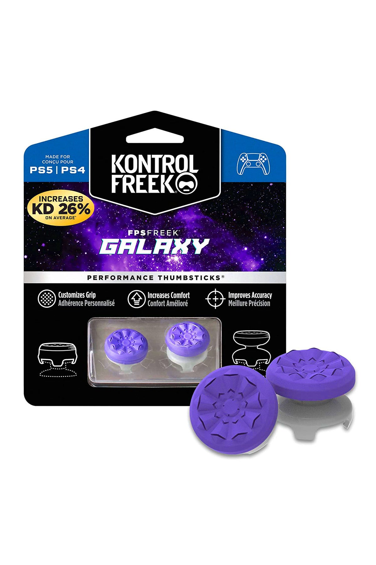 Mor Galaxy Uyumlu Ps4/ps5 Uyumlu Performans Analog Koruyucu Ve Yükseltici Mor Mavi