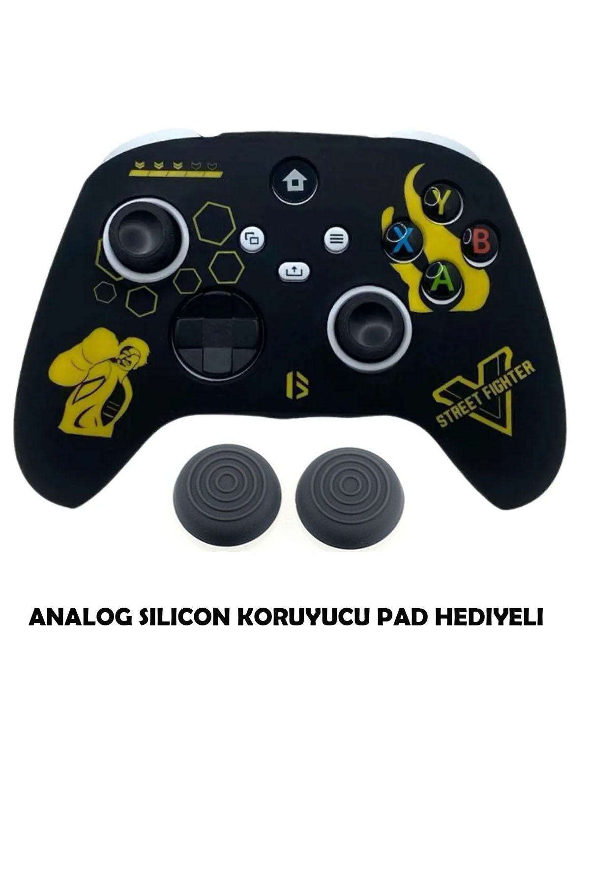 Xbox Series S/seris X 9.nesil Uyumlu Desenli Oyuncu Kolu Silikon Kılıf +Analog Silikon