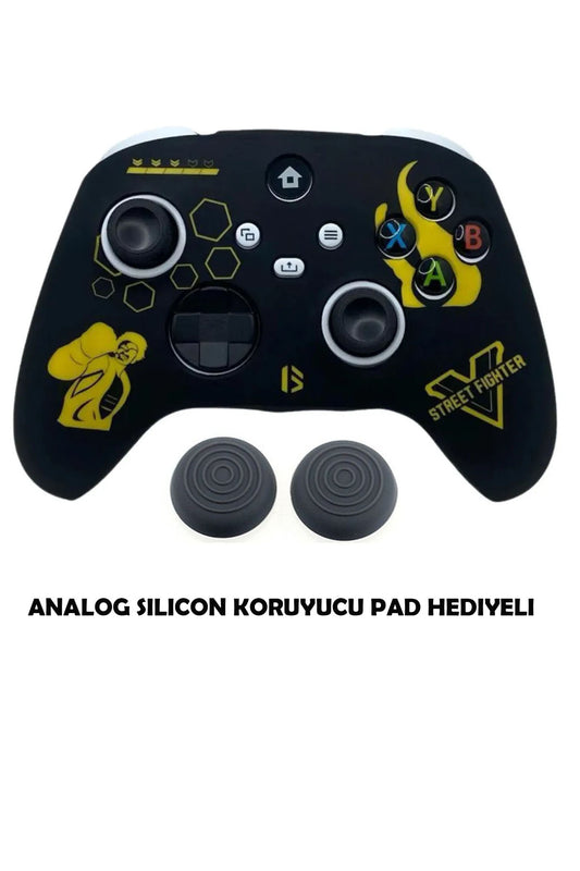 Xbox Series S/seris X 9.nesil Uyumlu Desenli Oyuncu Kolu Silikon Kılıf +Analog Silikon