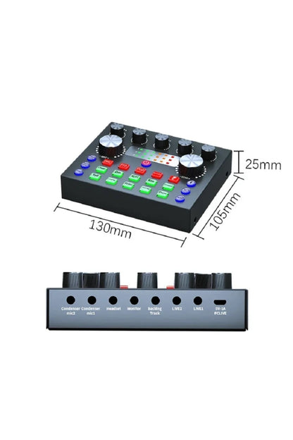 Lgt240 Filtreli Condenser Mikrofon V8s Live Plus Ses Kartı Ve Standlı Set