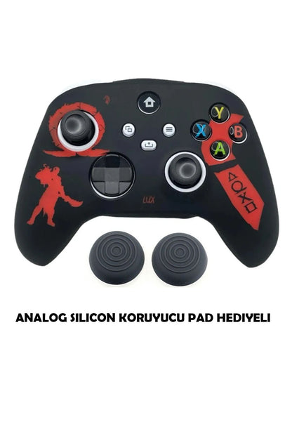 Xbox Series S/seris X 9.nesil Uyumlu Desenli Oyuncu Kolu Silikon Kılıf +Analog Silikon