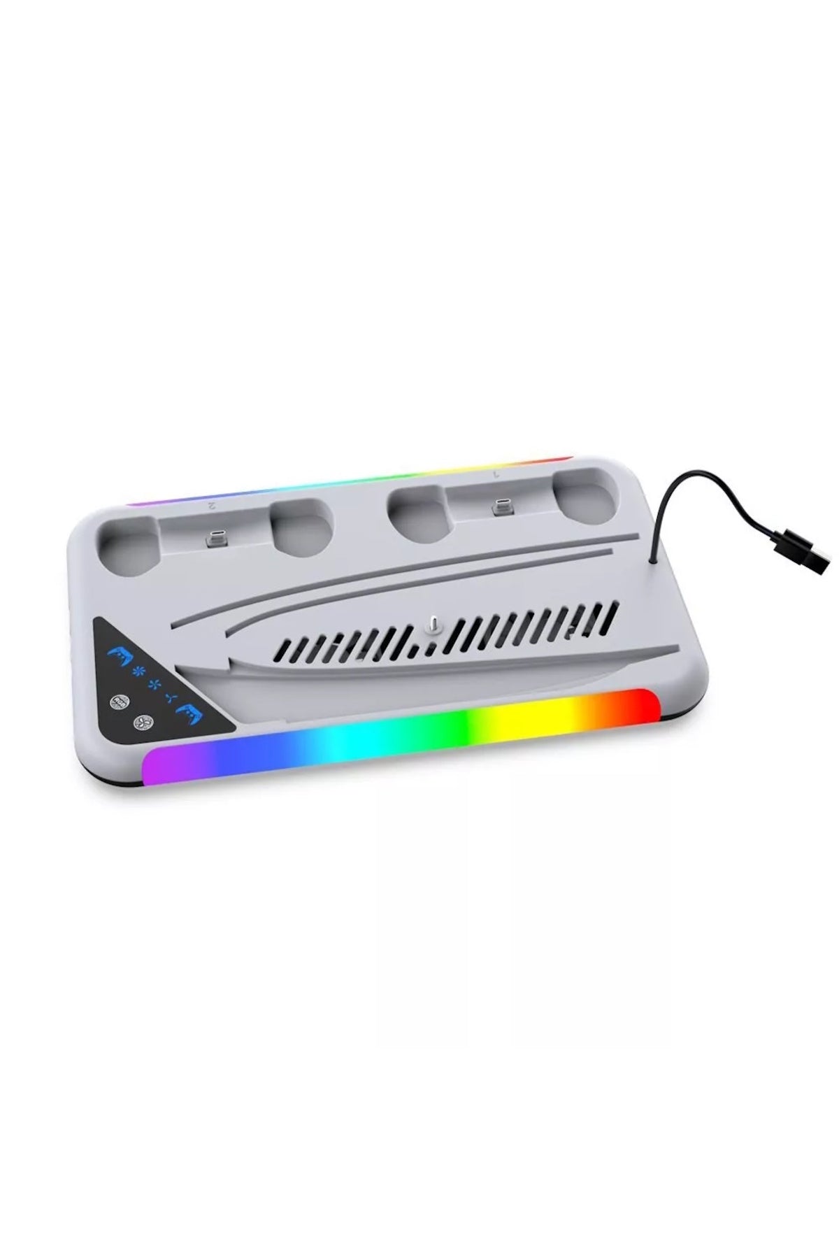 TP5-3557D Beyaz P5/P5 Pro/P5 Slim RGB Şarj İstasyonlu Soğutucu Fan
