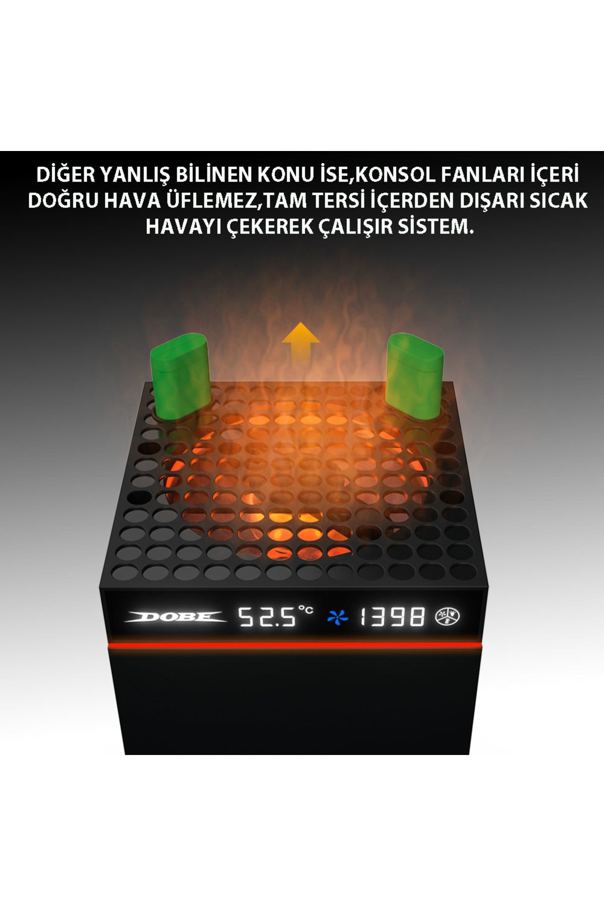 Tyx-3606 Xbox Series X 2 Adet 1200mah Pil Soğutucu Fan Ve Joystick Standlı Ünite