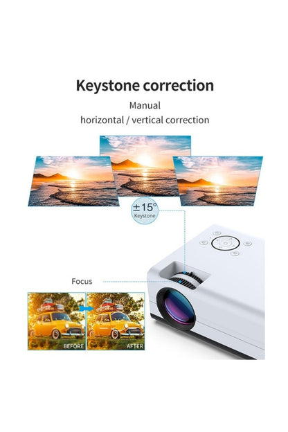 T01-a Akıllı Projektör Mini Profesyonel 4d Keystone Android Wifi 1080p 4k Led Projektör Ev Sineması
