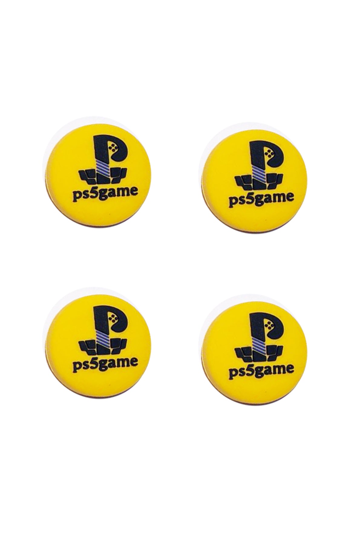 Desenli Sony Ps5/ps4/ps3 Uyumlu Analog Koruyucu Silikon Pad-ps5 Game Sarı