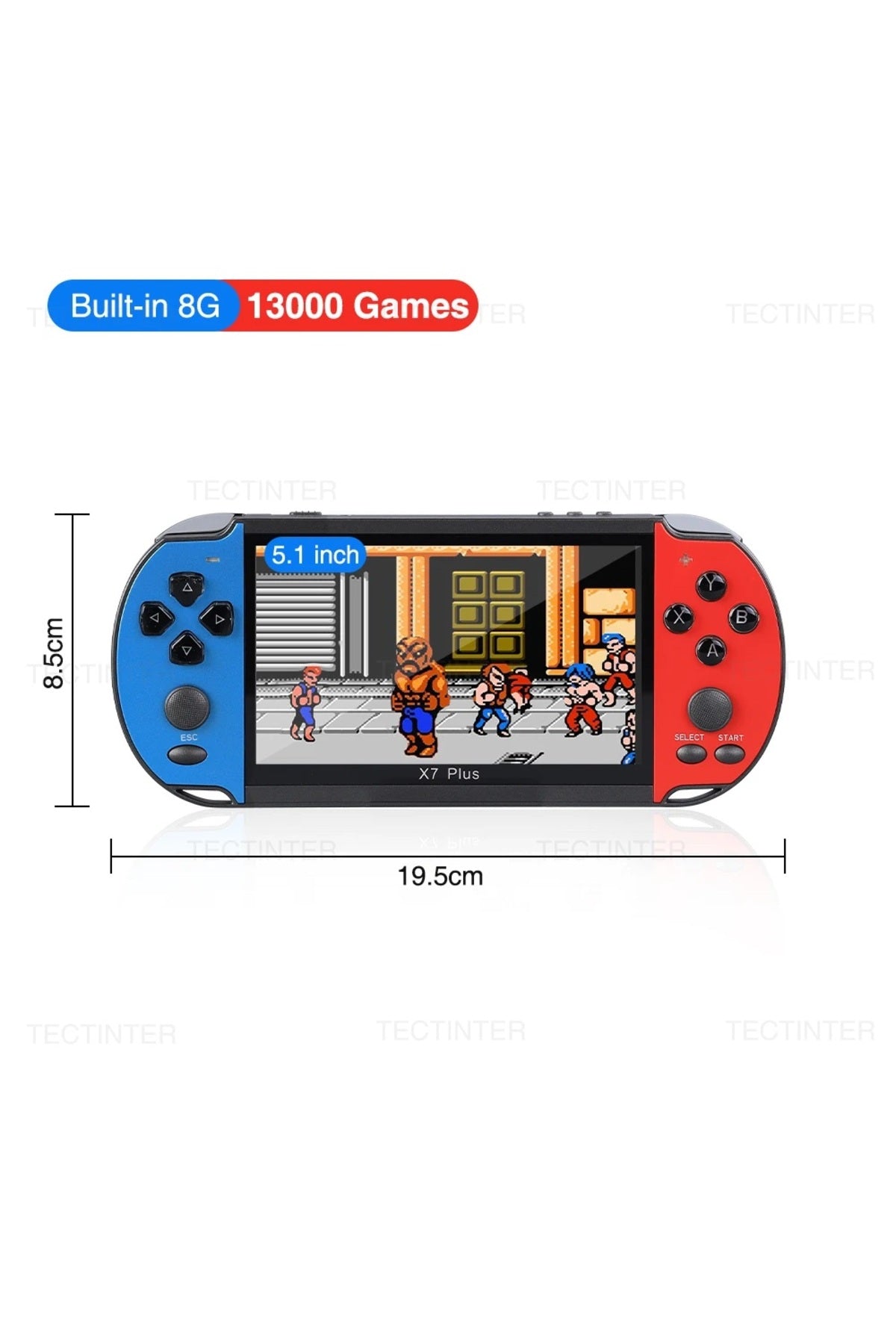 Retro X7 Plus Vita Model 5.1 İnçtaşınabilir Oyun Konsolu Retro Taşınabilir Oyun Konsolu Siyah