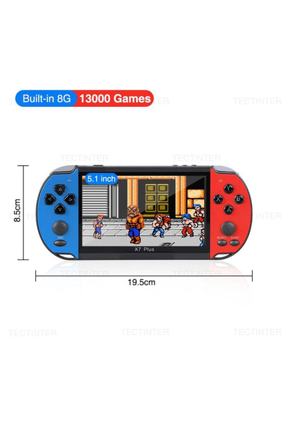 Retro X7 Plus Vita Model 5.1 İnçtaşınabilir Oyun Konsolu Retro Taşınabilir Oyun Konsolu Siyah