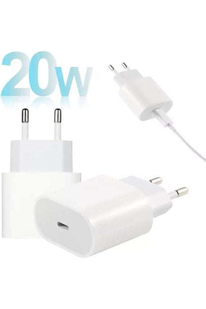 iPhone 20W USB-C PD Güç Adaptörü ve Kablo Dahil Set Type-C den Type-C Hızlı Şarj Cihazı