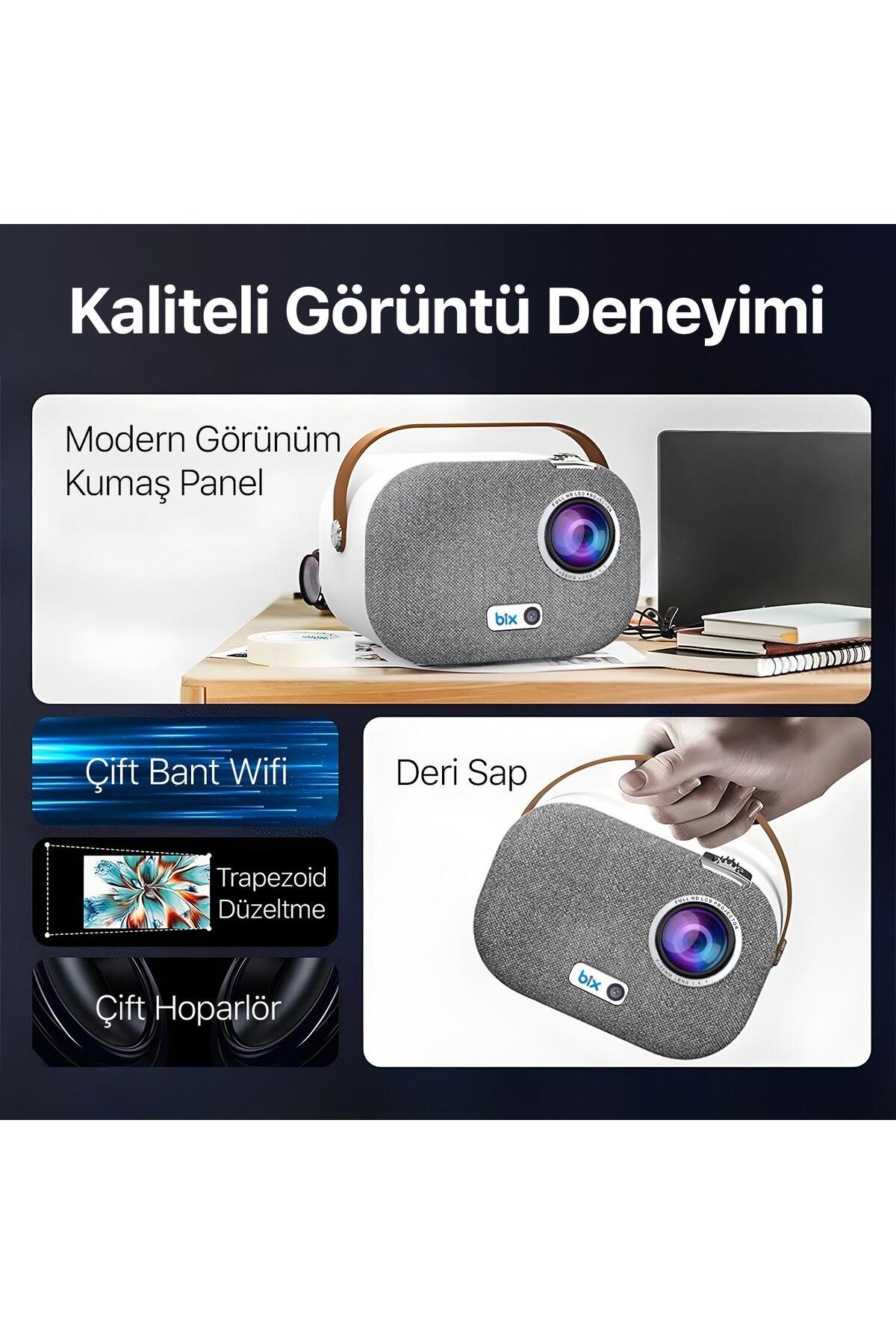 Vega Iı Android Projeksiyon Cihazı Full Hd 1920 1080 4k Desteği 200 Ansı Lümen Wifi Bluetooth Uyumlu