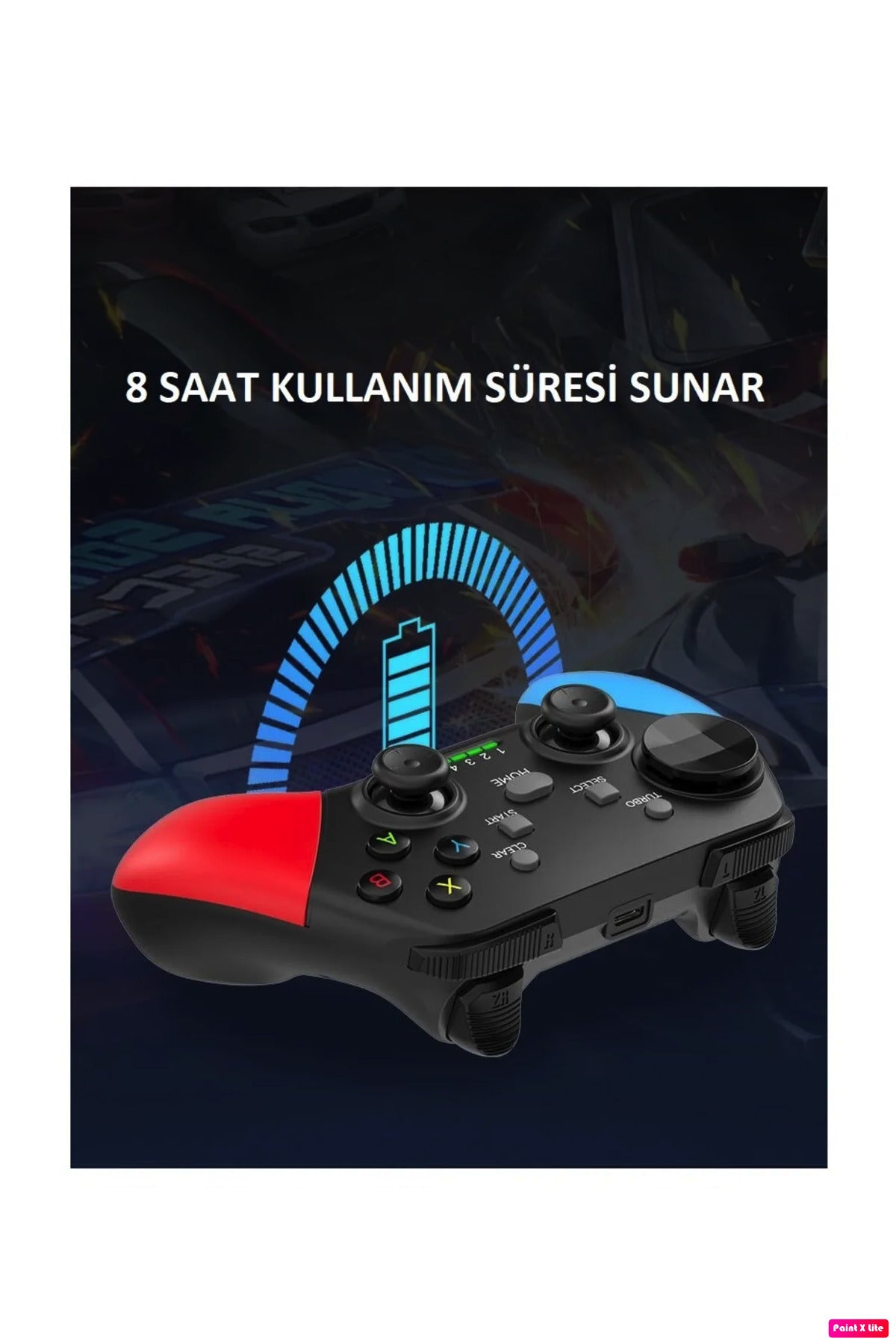 Wireless Kablosuz Pc Android Apple Uyumlu iOS Switch Tv Gamepad Ve Telefon Tutucu Siyah
