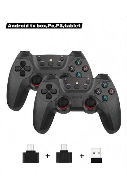 2.4 GHz Kablosuz Çiftli Gamepad Seti - Android TV Box, PC, P3 ve Tablet Uyumlu Oyun Kolu