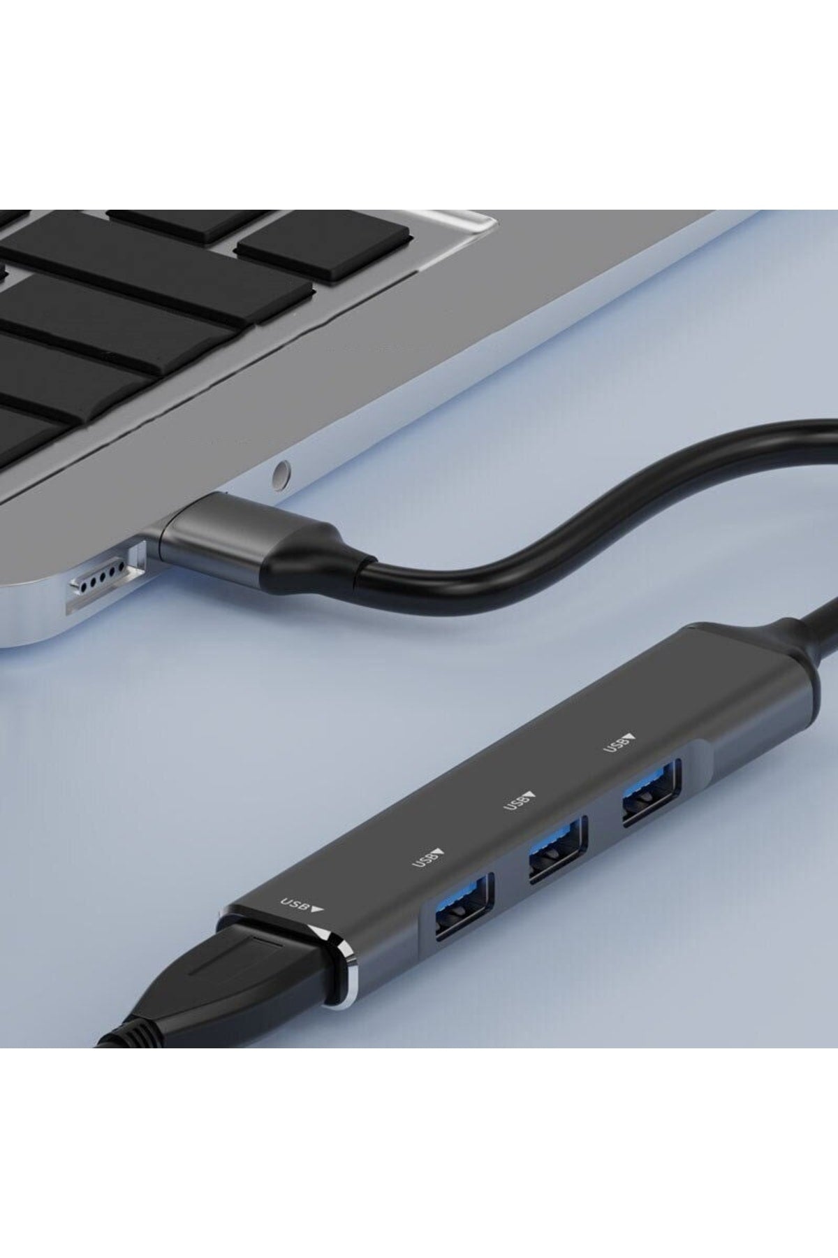 Type C Giriş 4x Usb Hub Otg Cihazı Laptop Notebook Bilgisayar Telefon Televizyon Usb Çoklayıcı