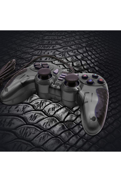 Pc Uyumlu Usb Dual Shock Titreşimli Joystick Oyun Kolu-cfl-2586 Siyah