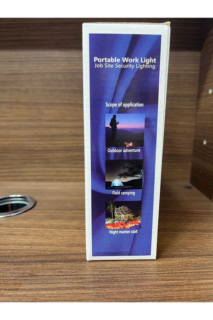 HP-L33 150W Solar Şarjlı Taşınabilir LED | IP66 Su Geçirmez | USB Şarj Girişli Manyetik