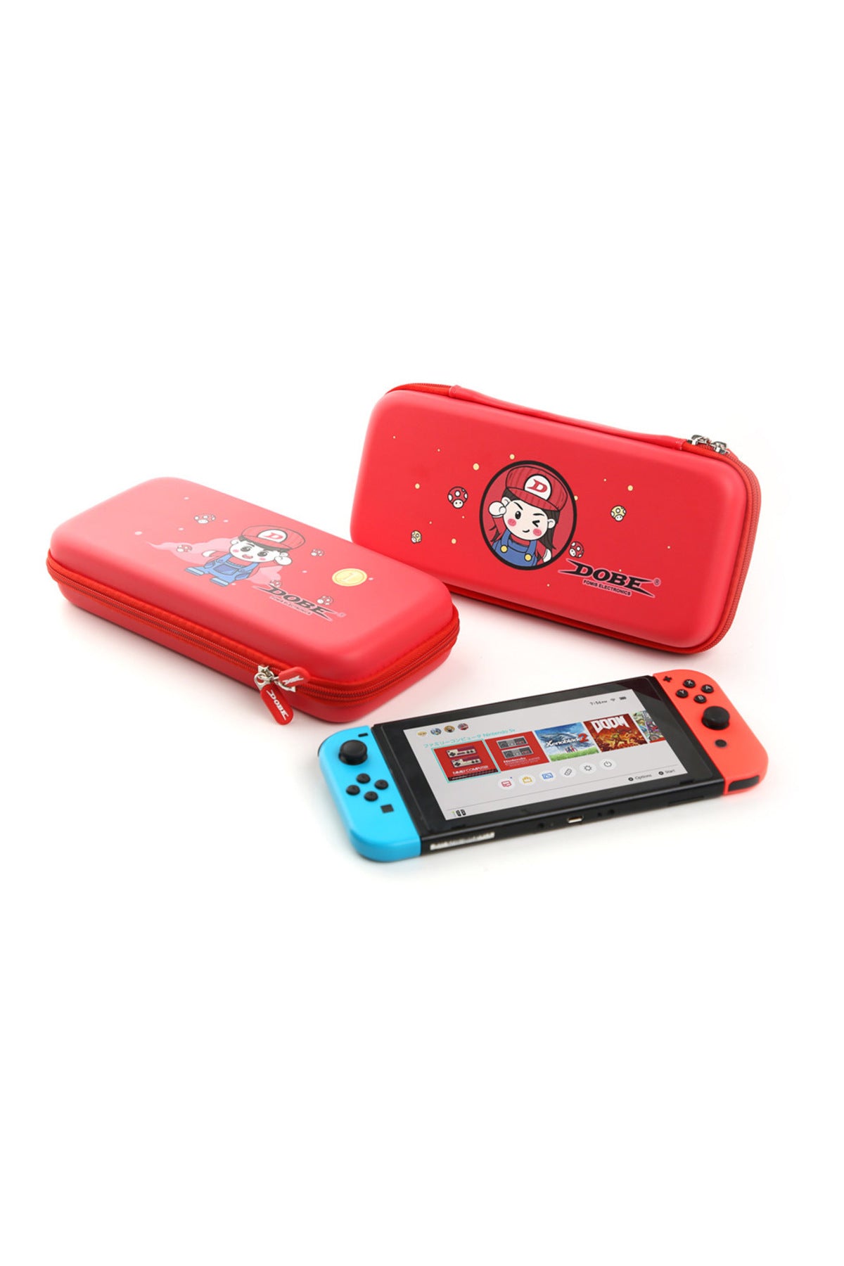 Nintendo Switch/switch Oled Oyun Konsolu Koruyucu Taşıma Ve Seyahat Çantası Kırmızı