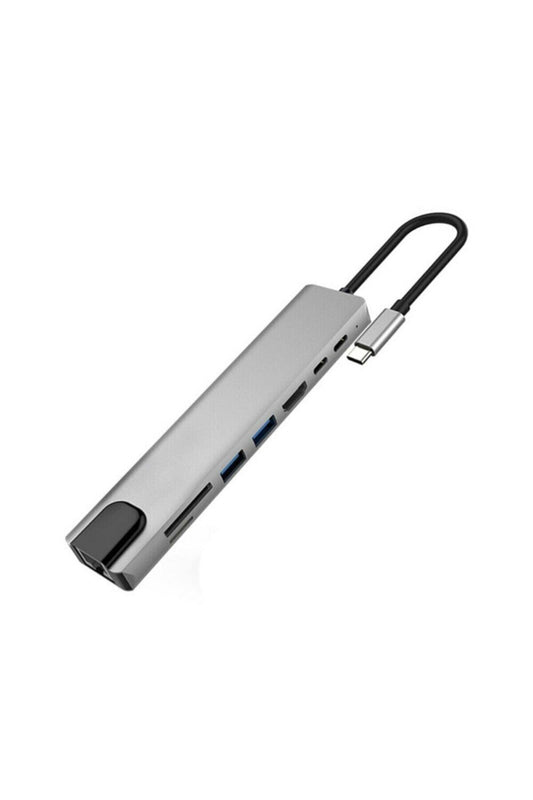 Type-c Apple Uyumlu MacBook Matebook Rj45 Ethernet Usb 3.0 Kart Okuyucu Hdmi Çevirici HDMI