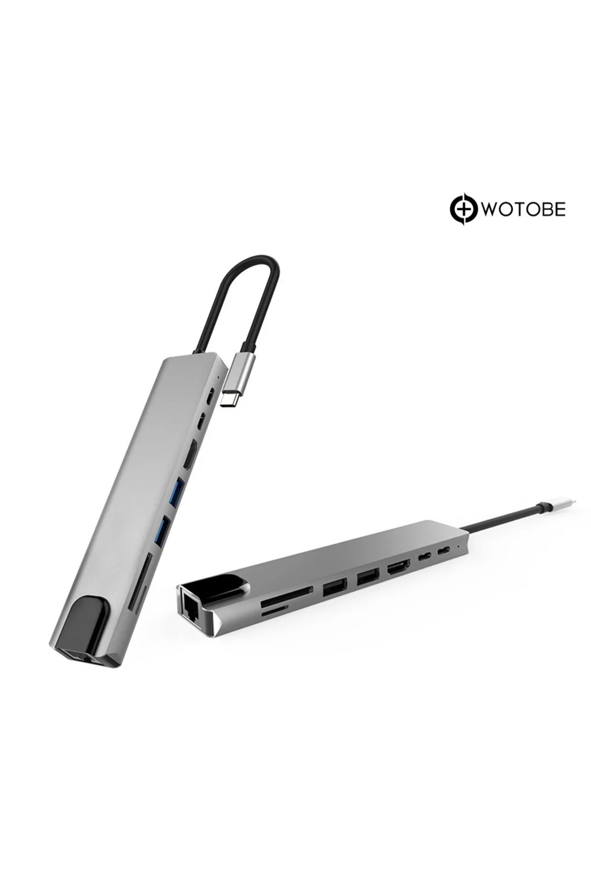 8'i 1 Arada 4k 60hz Usb Type C Sd Tf Hdtv Rj45 Dönüştürücü Hub HDMI