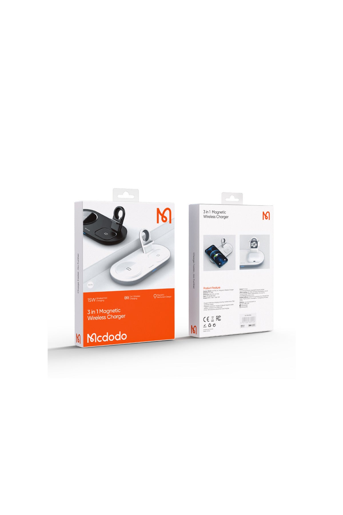 Mcdodo CH-7060 3 İn1 Manyetik 15 W Kablosuz Hızlı Şarj Dock Stand Beyaz