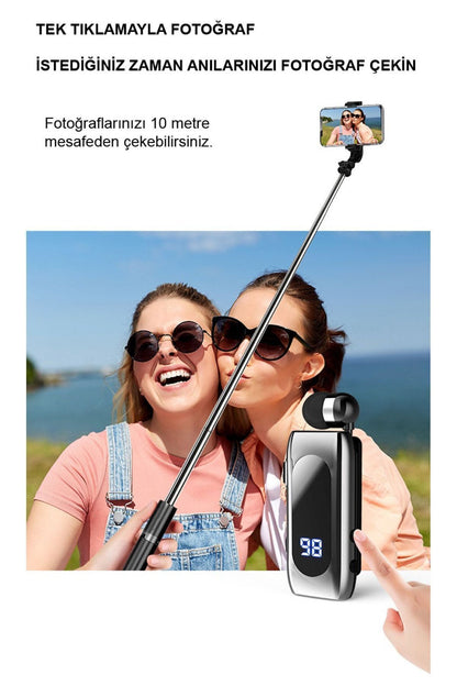 F210 Led Ekranlı 25saat Konuşma Süreli Çift Telefon Destekli Makaralı Bluetooth Kulaklık