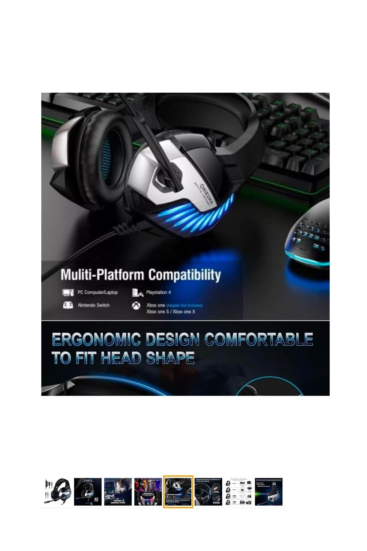 Professional Gaming Headset Onıkuma Siyah