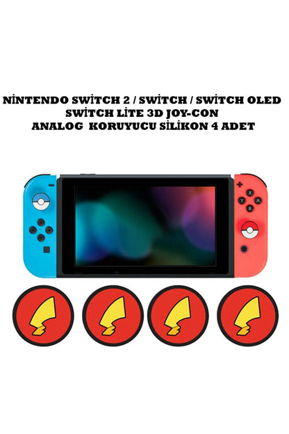 Switch/Switch 2/Switch Oled /Switch Lite Uyumlu Yeni 3D Analog Silikon PAD