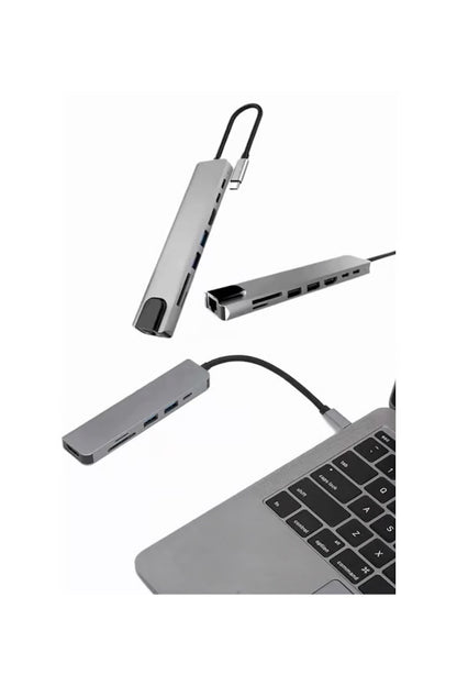 8in1 USB Type-C HDMI Girişli USB Çoklayıcı - C81U