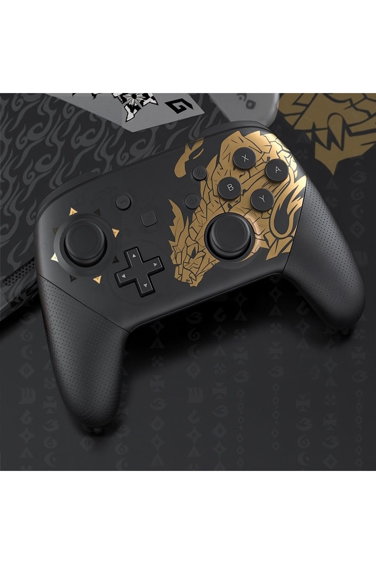 Nintendo Switch PRO Monster Hunter Rise Gold Controller Gamepad