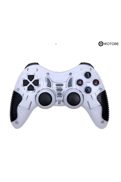 2.4g Ps1 Ps2 Ps3 Pc Android Tv Tv Box Android Telefon Uyumlu Titreşimli Kablosuz Joystick Beyaz