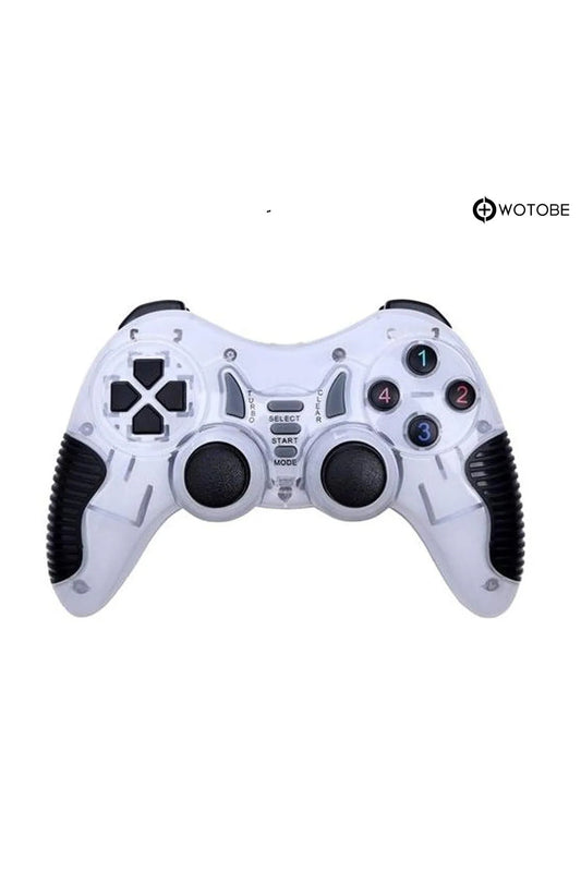 2.4g Ps1 Ps2 Ps3 Pc Android Tv Tv Box Android Telefon Uyumlu Titreşimli Kablosuz Joystick Beyaz