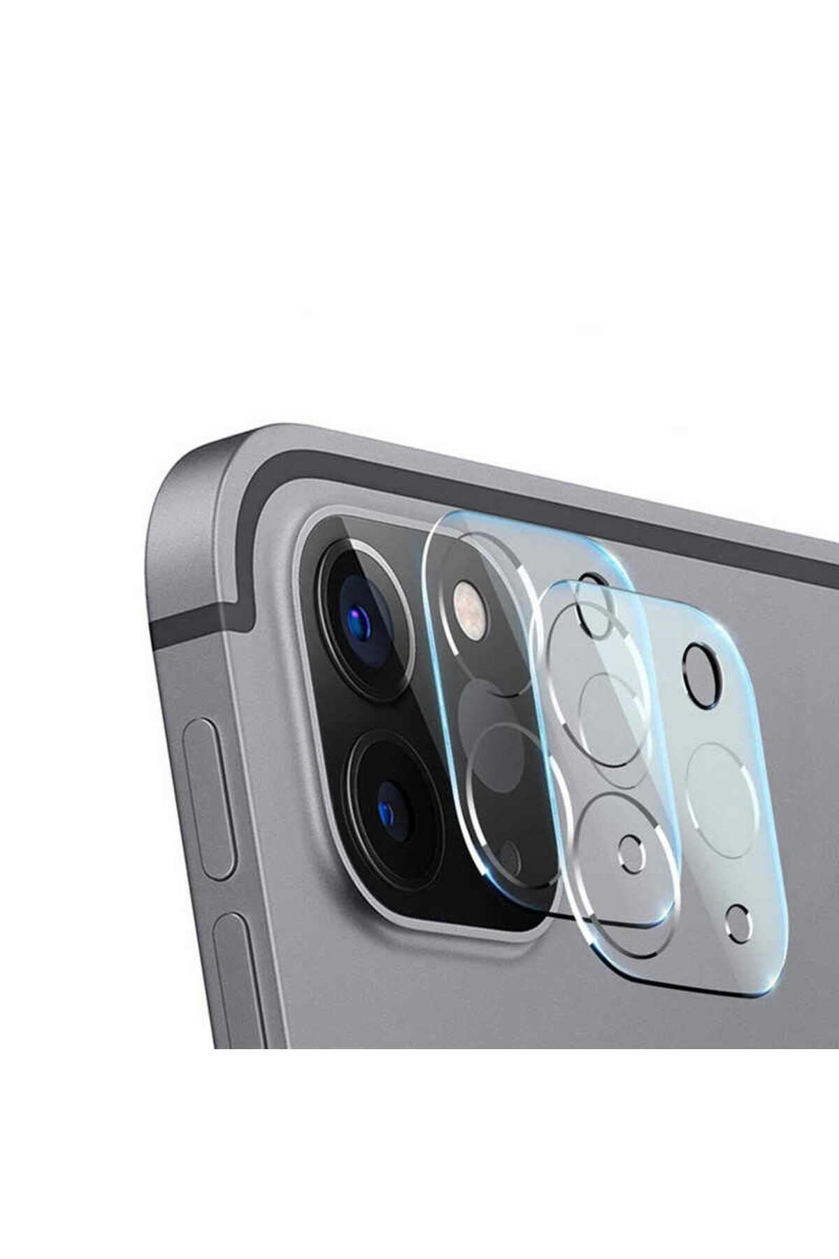 Apple Uyumlu iPad  Pro 12.9 2020 4.nesil Kamera Lens Koruyucu Cam Şeffaf