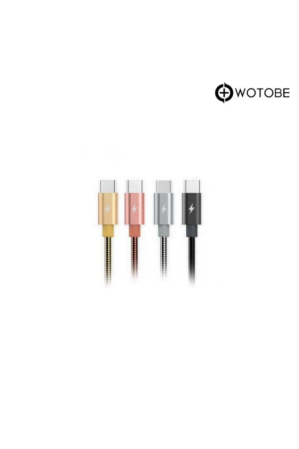 Usb Type-c Çelik Spiralli Şarj Data Kablosu