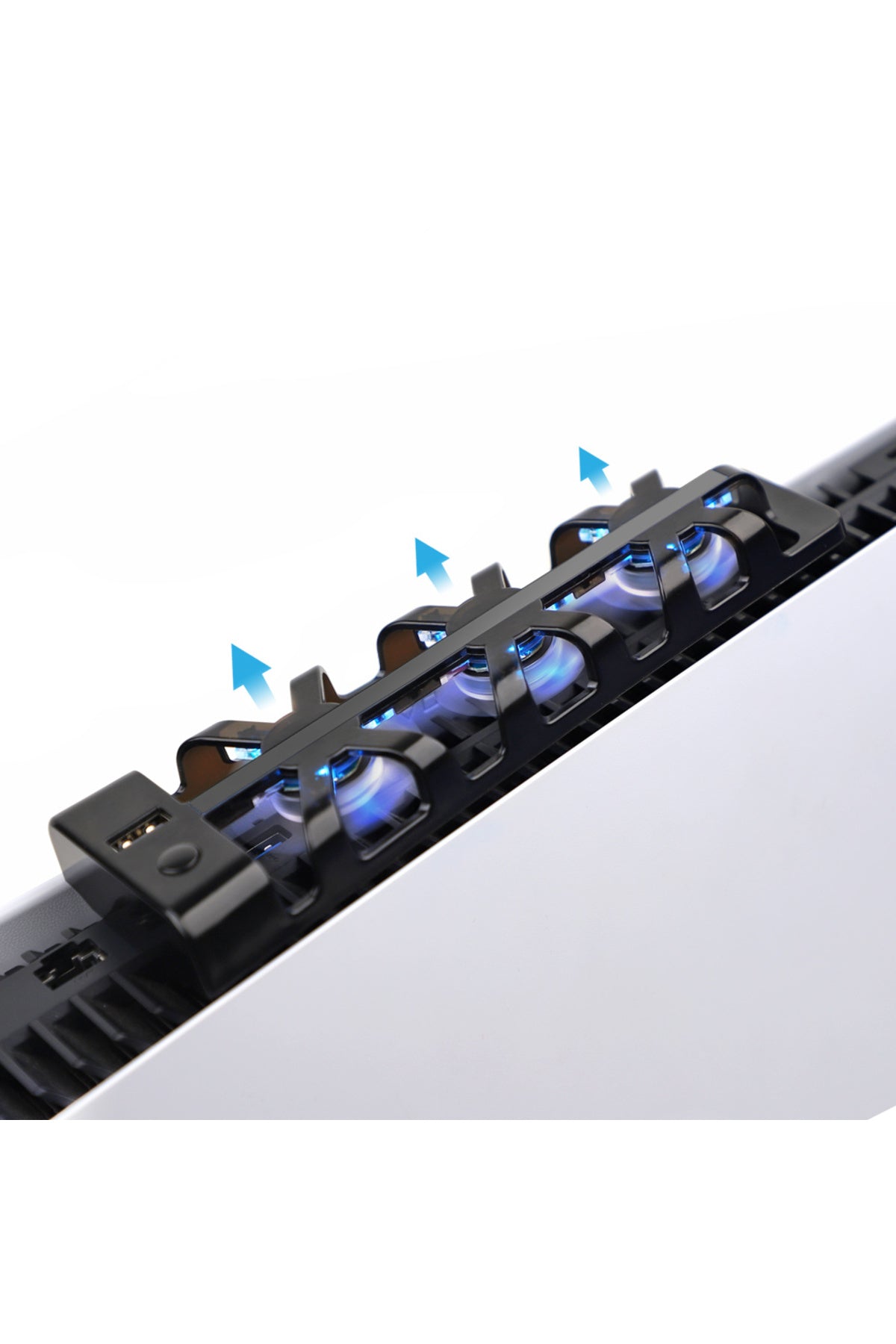 Tp5-1523 Ps5 İçin Led Işıklı Hız Ayarlı Soğutma Fanı Siyah