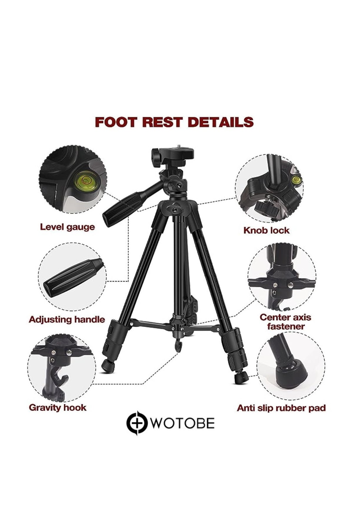 Apple Uyumlu 360 Derece Ayarlanabilir Android iOS Kamera Telefon Tutucu Sabitleyici Tripod