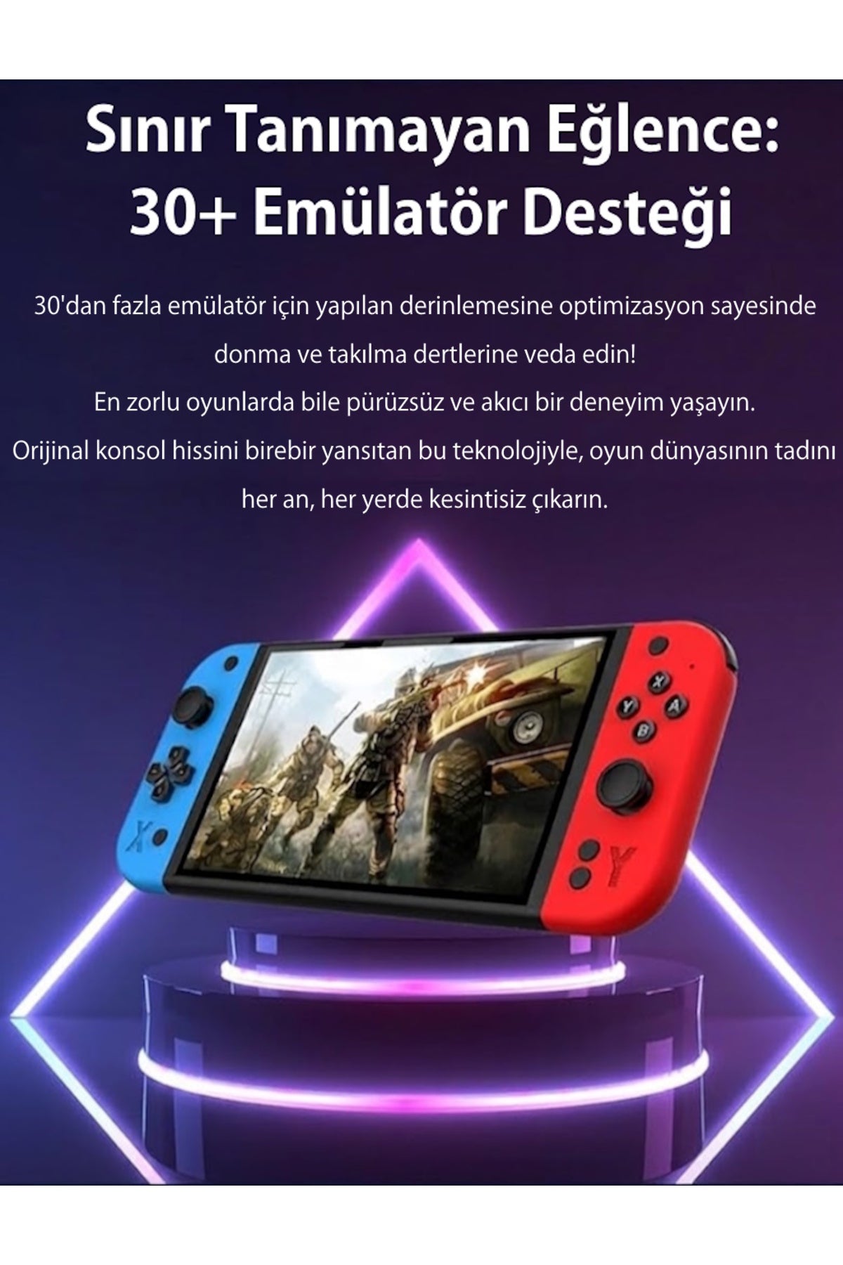 G90 7 İnç IPS HD Ekran Oyun Konsolu Linux İşletim ve Çoklu Sistem Emülatörü Arcade Oyun Konsolu