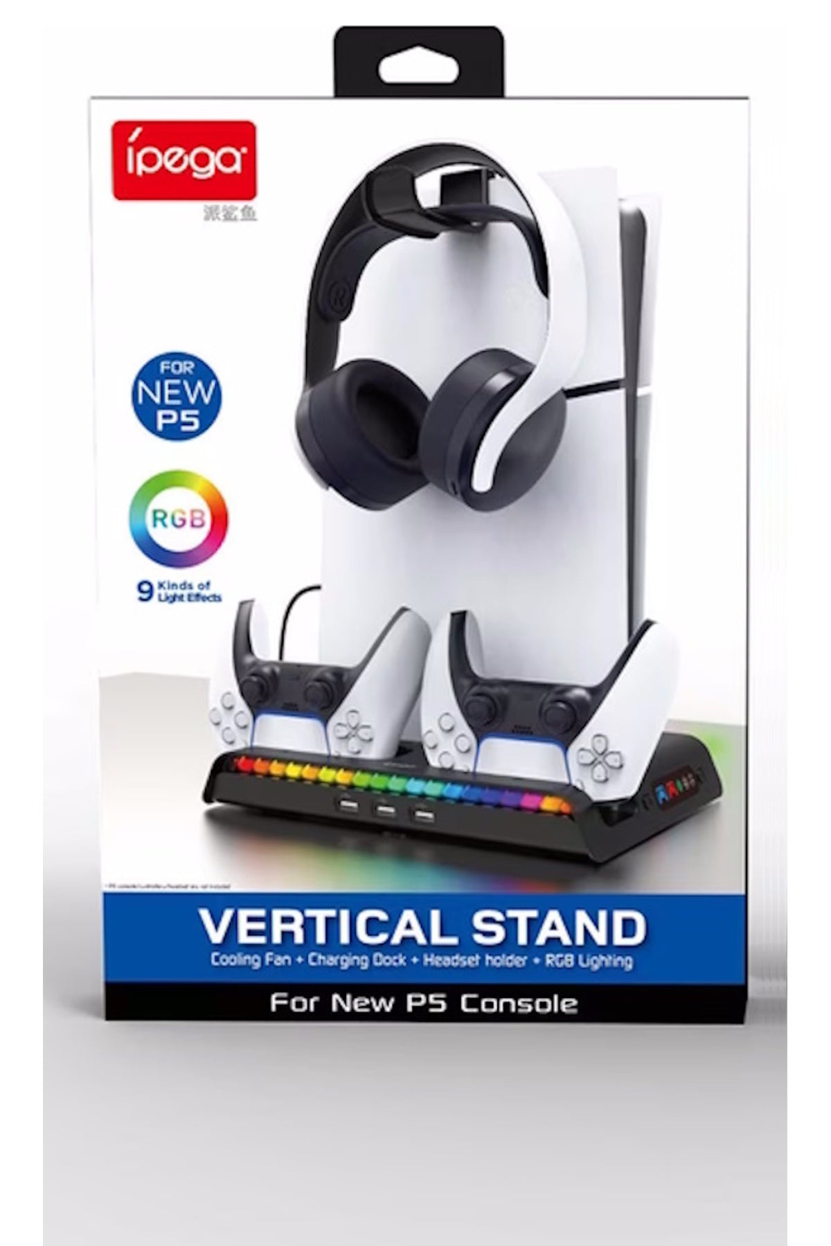 PS5 Pro/PS5 Slim Uyumlu RGB Şarj İstasyonlu Soğutucu Stand - PG-P5S006