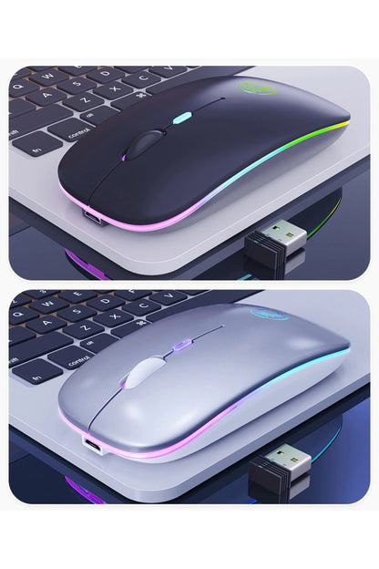 1600dpi Rgb Işıklı Şarjlı Oyuncu Gamer Kablosuz Mouse Fare