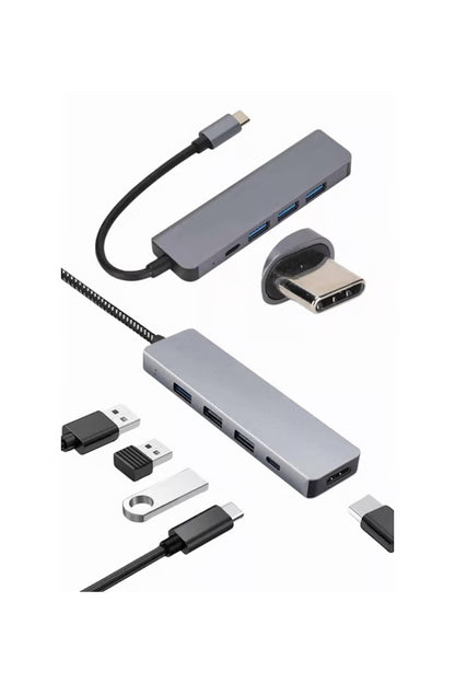 8in1 USB Type-C HDMI Girişli USB Çoklayıcı - C81U