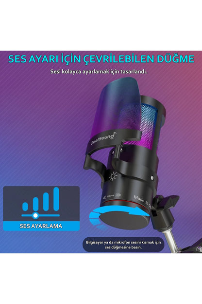 KM8S USB Condenser Gamer Mikrofon