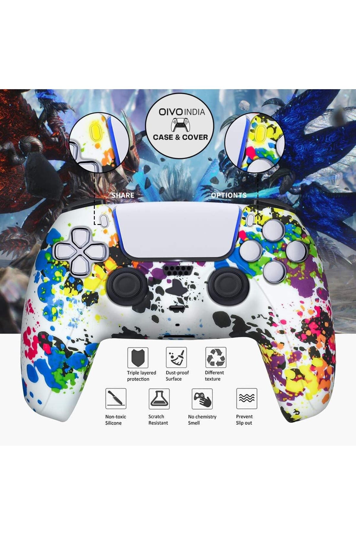 Blood Hands Ps4/ps5 Game Pad Analog Yükseltici Kontrol Kiti Model-2